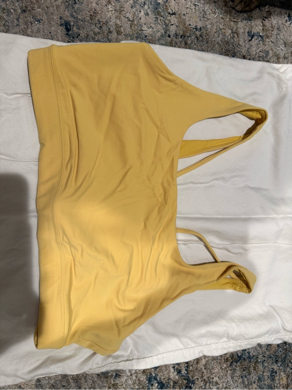 Athleta Yellow Seamless Double-Strap Sports Bra